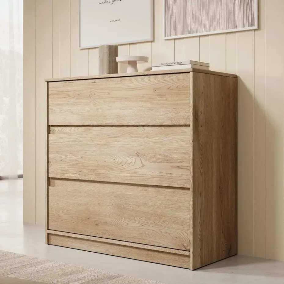 Meubella - Ladekast Cuarto - Eiken - 91 cm