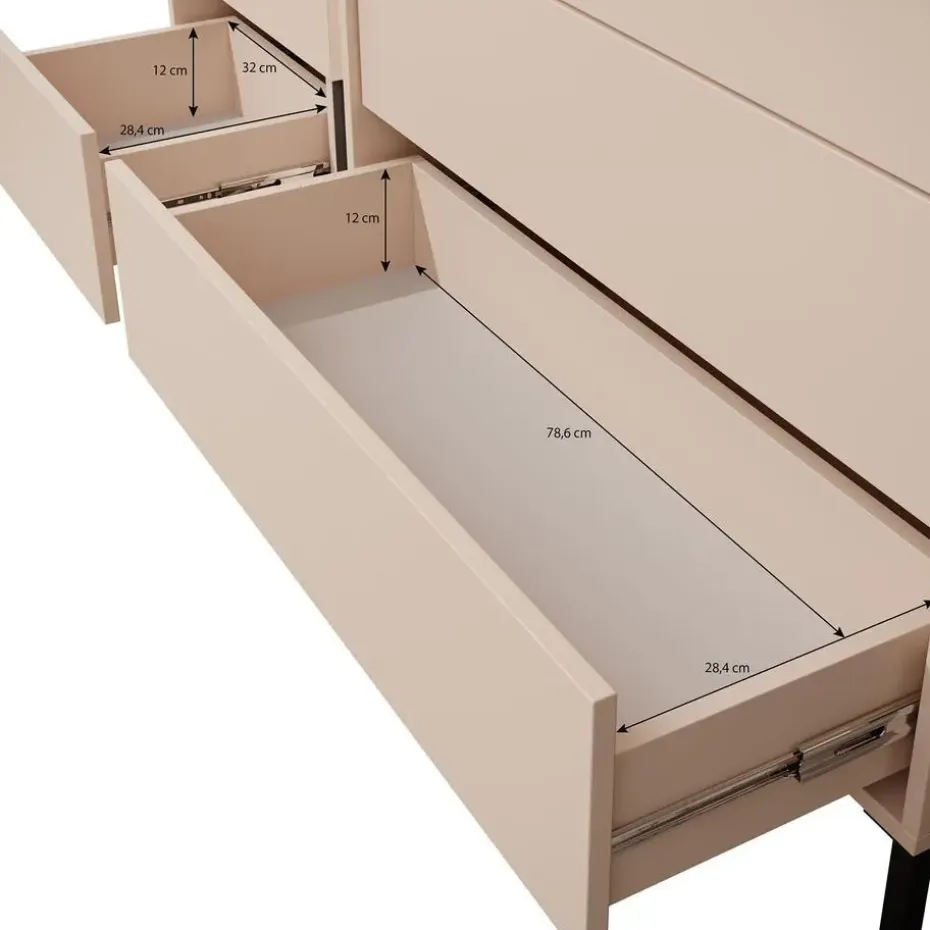 Meubella - Ladekast Desert - Beige - 137 cm