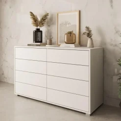 Meubella - Ladekast Gideon 2 - Wit - 120 cm