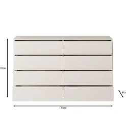 Meubella - Ladekast Gideon 2 - Wit - 120 cm