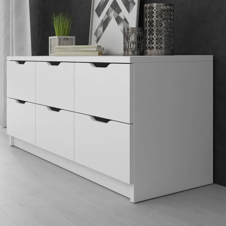 Meubella - Ladekast Kennedy - Wit - 120 cm