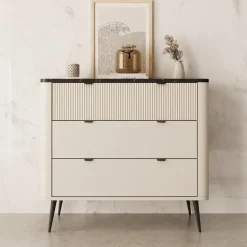 Meubella - Ladekast Mace - Beige - 90 cm