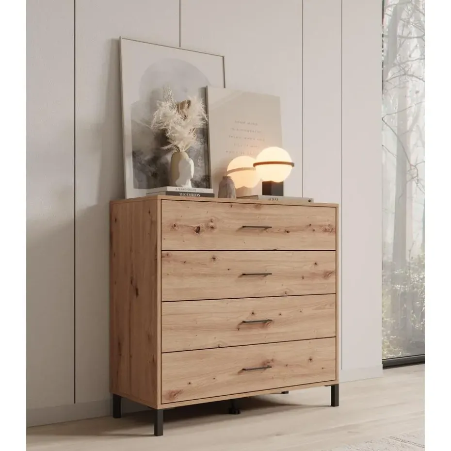 Meubella - Ladekast Vidor - Eiken - 93 cm