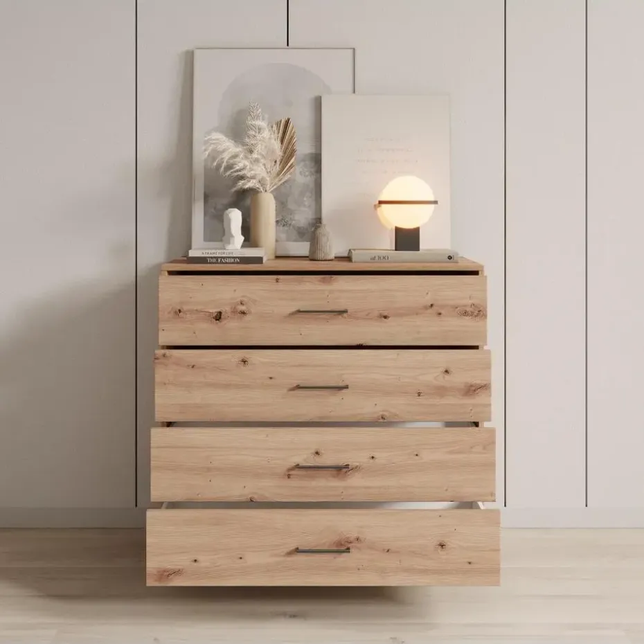 Meubella - Ladekast Vidor - Eiken - 93 cm