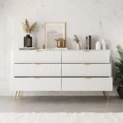Meubella - Lima - Ladekast - Wit - 163 cm