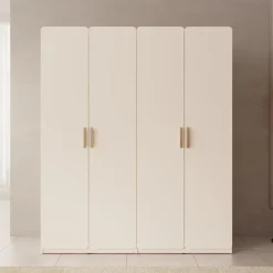 Meubella - Luzon - Kledingkast 4 deurs - Beige - 179x58x210 cm