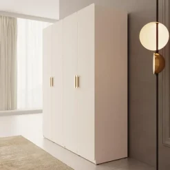 Meubella - Luzon - Kledingkast 4 deurs - Beige - 179x58x210 cm