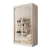 Meubella - Moniq - Kledingkast met 2 schuifdeuren - Wit - 120x65x215 cm