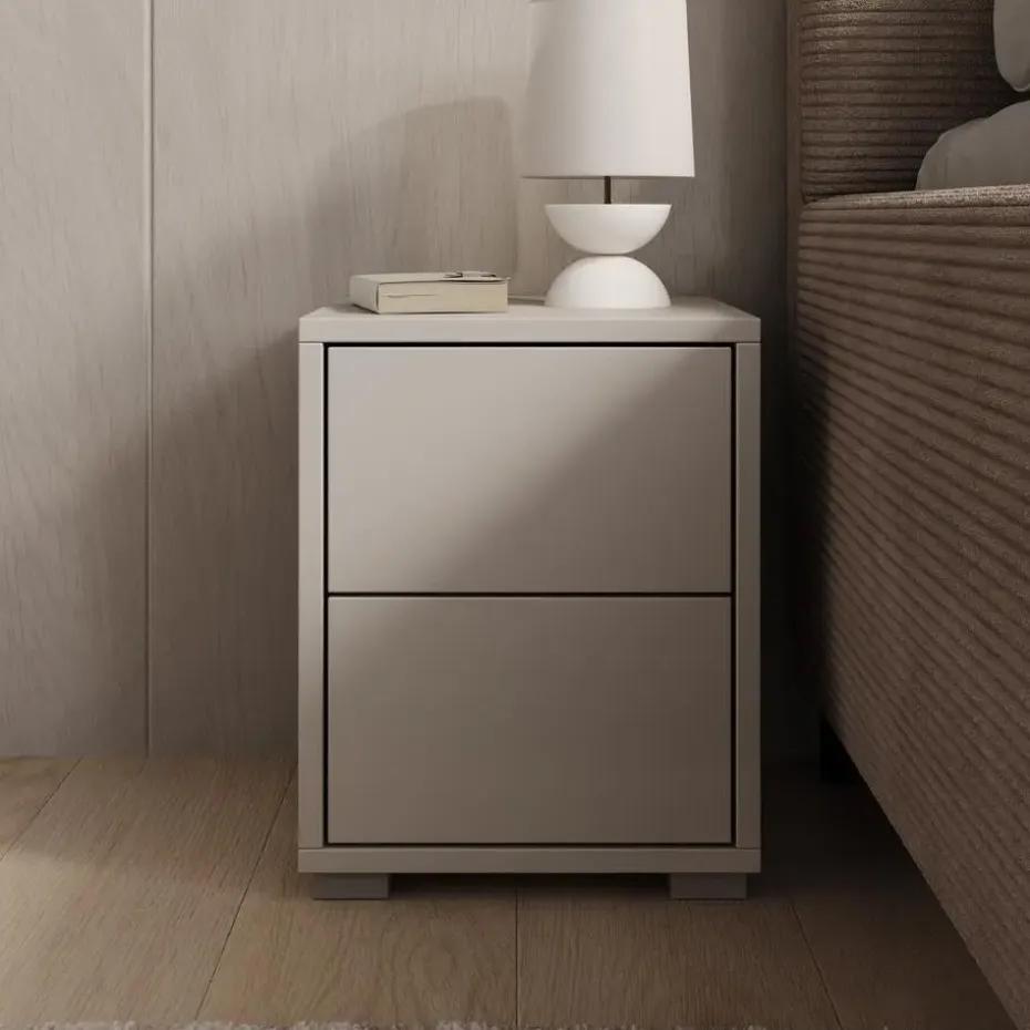 Meubella - Nachtkastje Gideon - Beige - 30 cm
