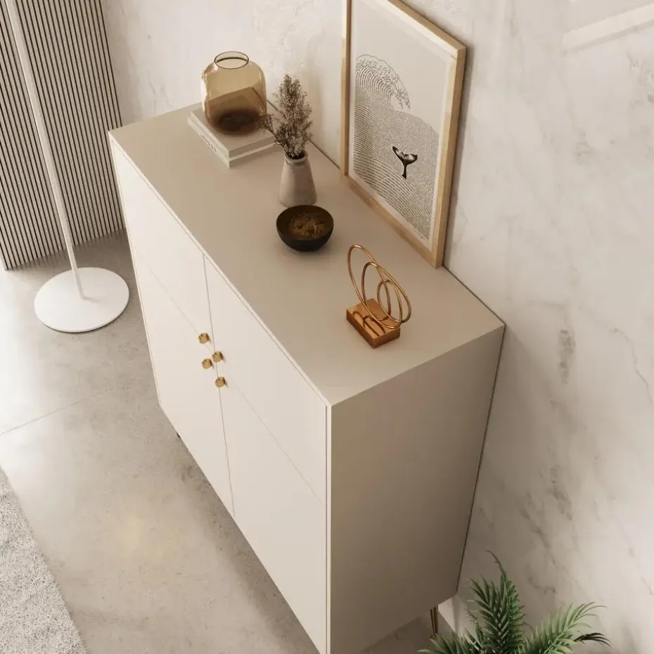 Meubella - Reunion - Dressoir - Beige - 105x41x122 cm
