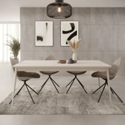 Meubella - Reunion - Eetkamertafel - Beige - 180x90x75 cm