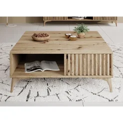 Meubella - Salontafel Evy - Eiken - 80 cm