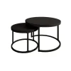 Meubella - Salontafel Ovalo - Mat zwart - set van 2