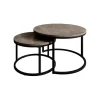 Meubella - Salontafel Rica - Grijs marmerlook - Set van 2