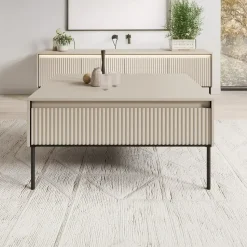 Meubella - Salontafel Timoteo - Beige - 100 cm