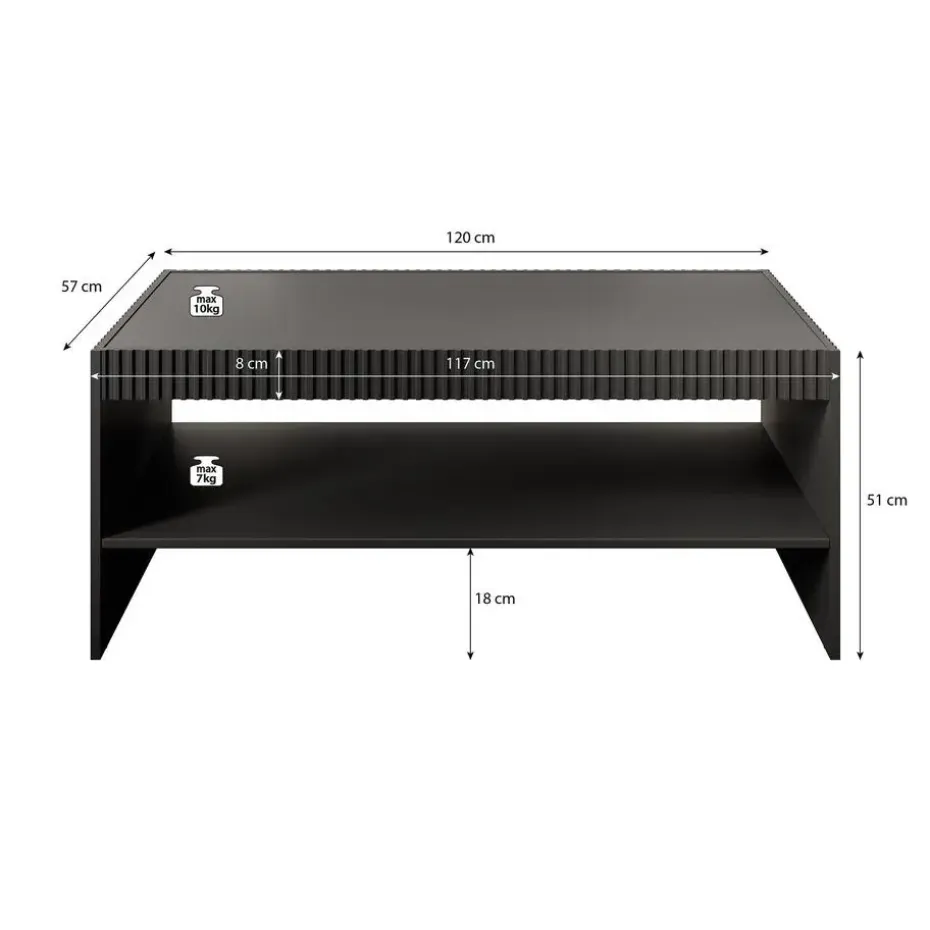 Meubella - Salontafel Vintar - Eiken - 120 cm