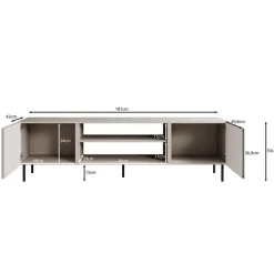 Meubella - TV-Meubel Alex - Beige - 181 cm