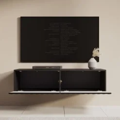 Meubella - TV-Meubel Angelina - Zwart - 128 cm