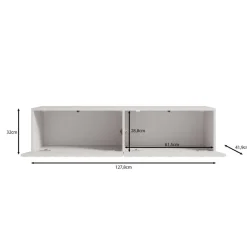 Meubella - TV-Meubel Angelina - Zwart - 128 cm