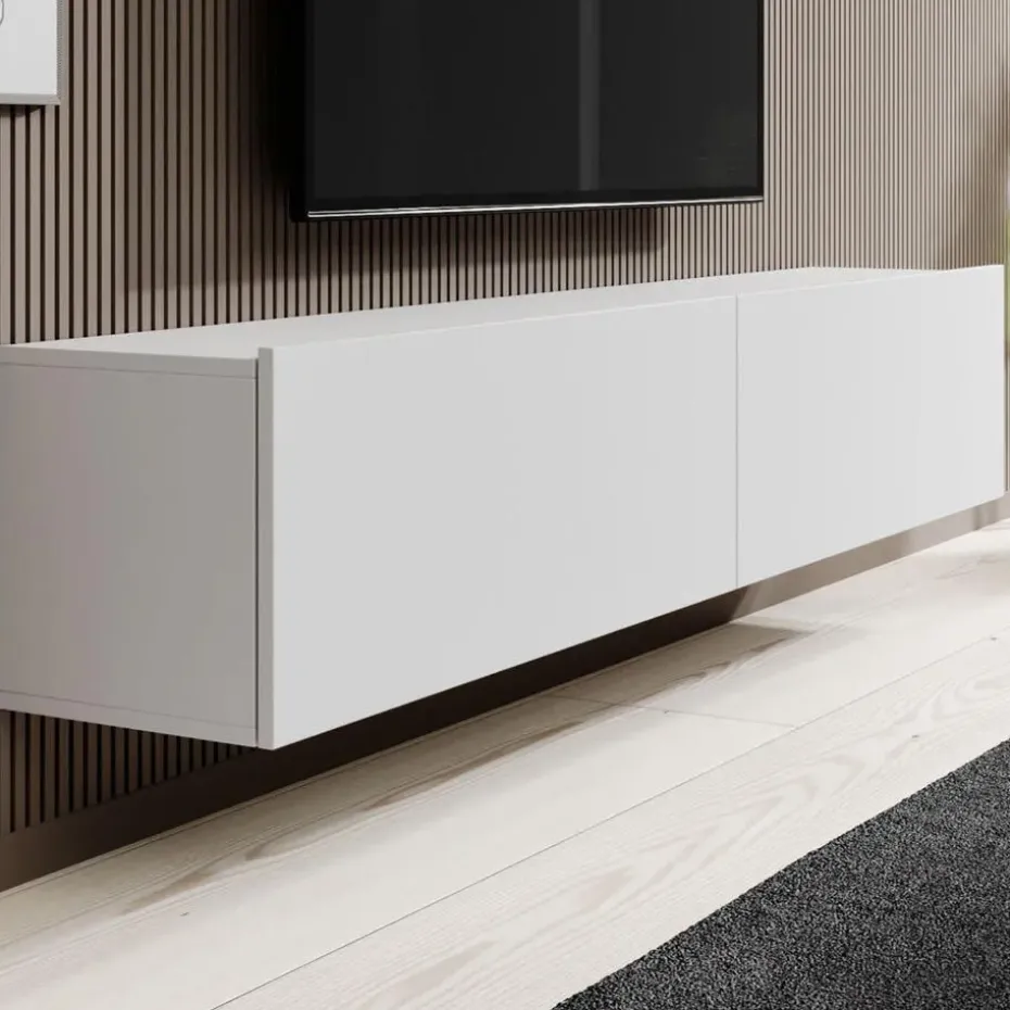 Meubella - TV-Meubel Asilento - Mat wit - 180 cm
