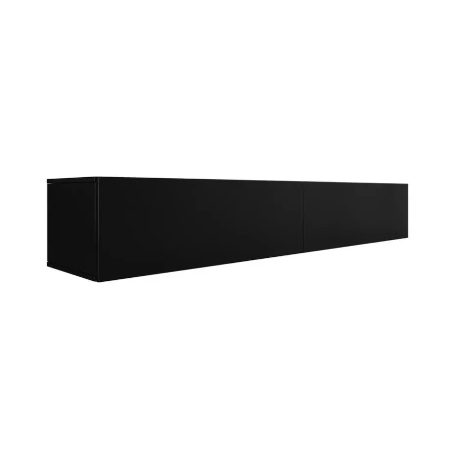 Meubella - TV-Meubel Flame XL - Mat Zwart - 180 cm