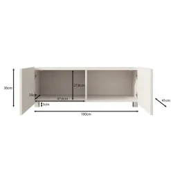 Meubella - TV-Meubel Kenderes - Wit - 100 cm