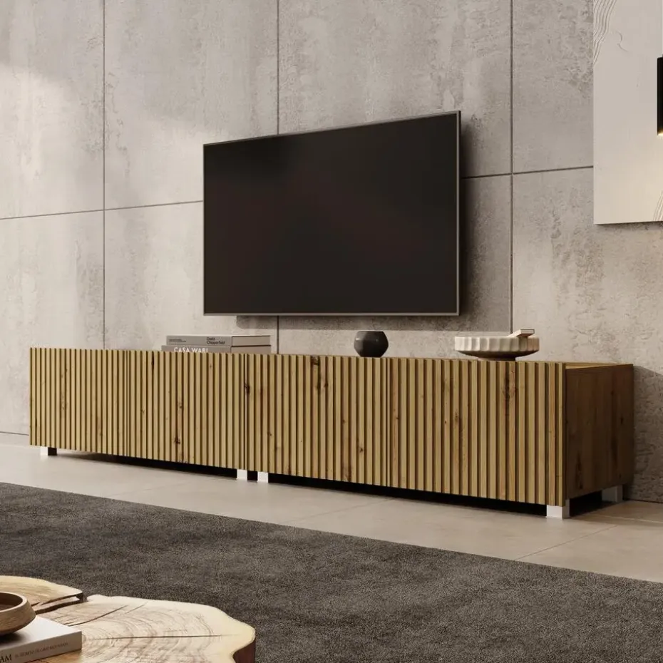 Meubella - TV-Meubel Kenderes - Eiken - 200 cm