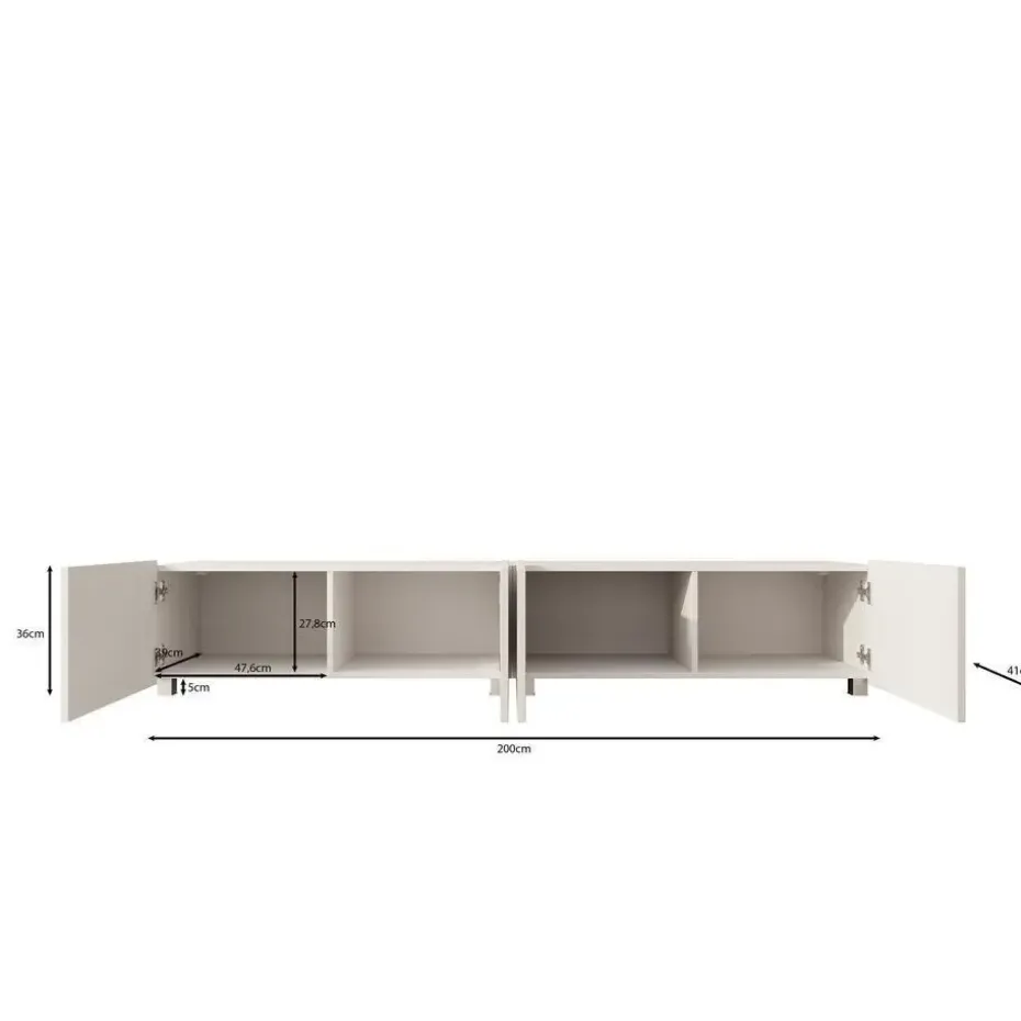Meubella - TV-Meubel Kenderes - Eiken - 200 cm
