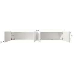 Meubella - TV-Meubel Pepinos - Mat zwart - 200 cm
