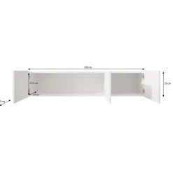 Meubella - TV-Meubel Pepinos - Mat zwart - 150 cm
