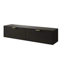 Meubella - TV-Meubel Silas - Zwart - 140 cm