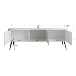 Meubella - TV-Meubel Zakari - Beige - 168 cm
