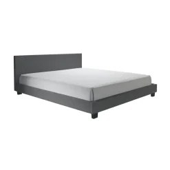 Meubella - Tweepersoonsbed George - Grijs - Stof - 180x200 cm