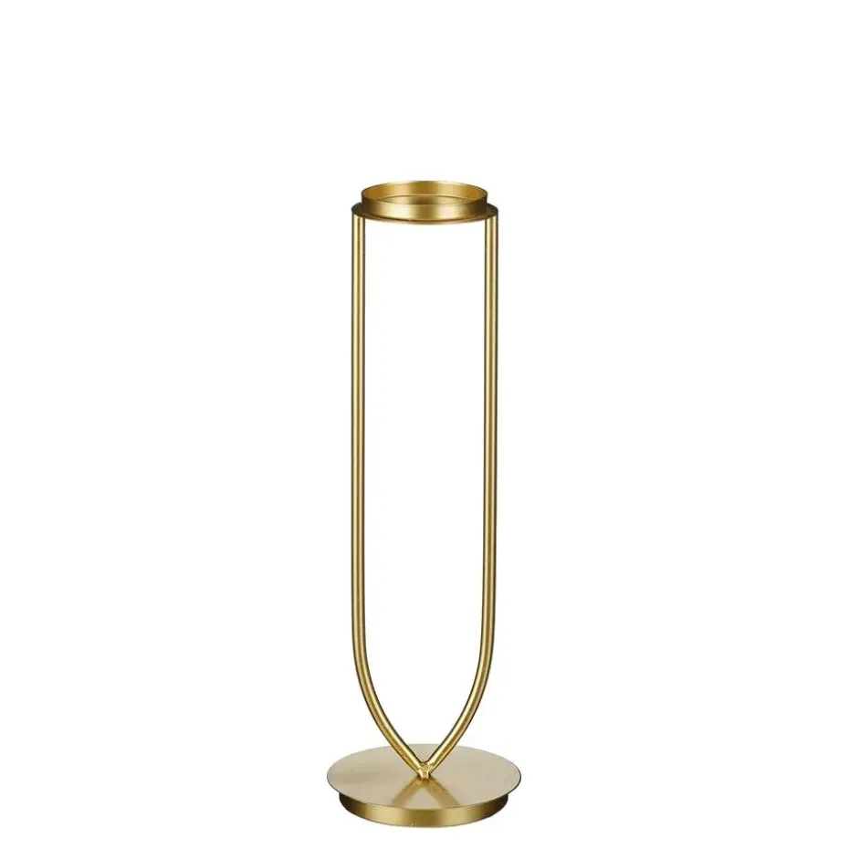Mica Decorations Aletta Kandelaar - L15 x B15 x H48 cm - Metaal - Goud