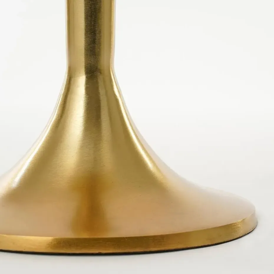 Mica Decorations Bijzettafel - H57 x Ø25 cm - Gerecycled Aluminium - Goud