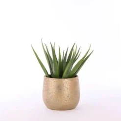 Mica Decorations Bloempot - goudkleurig - keramiek - 25 cm