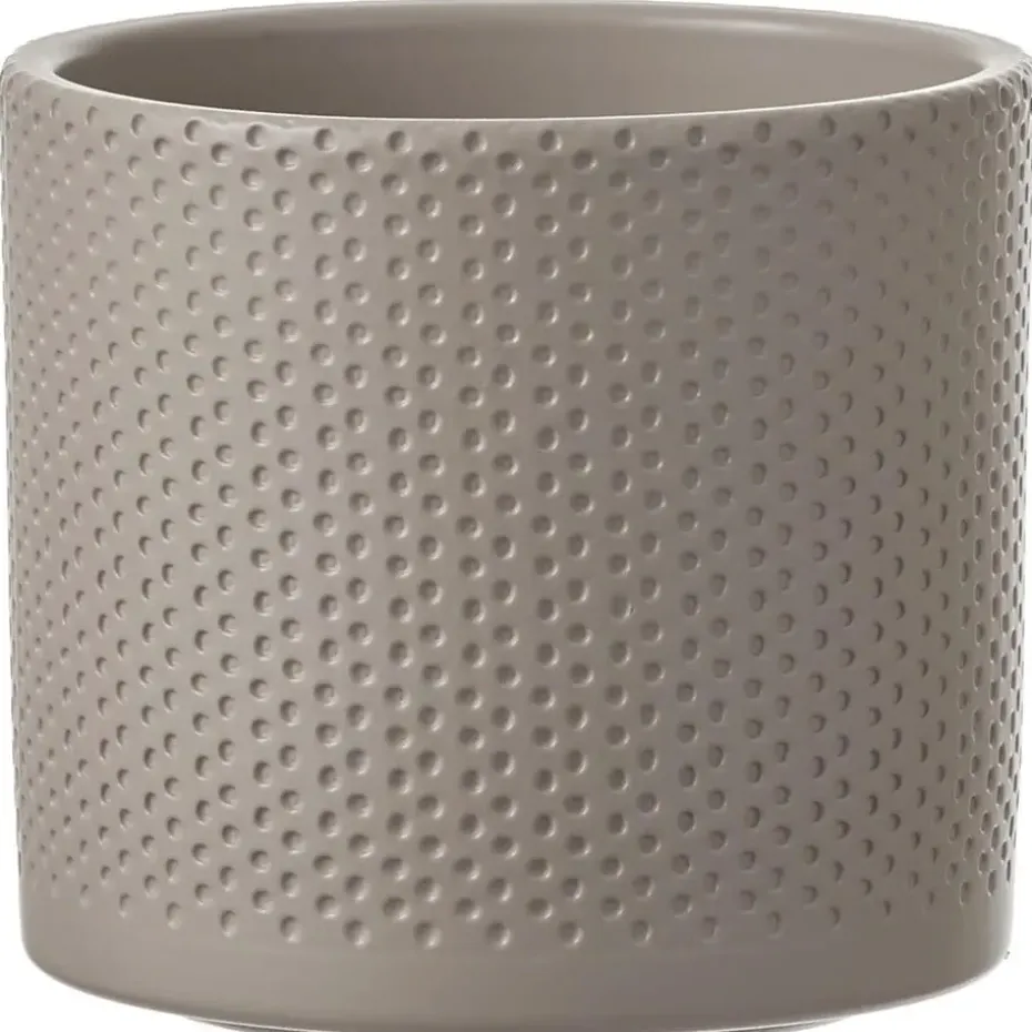 Mica Decorations Bloempot - taupe - keramiek - D13 x H12 cm