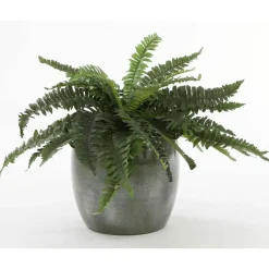 Mica Decorations Bloempot - groen - keramiek - 14 x 12 cm
