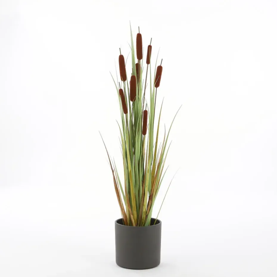 Mica Decorations Bloempot - donkergrijs - mat - keramiek - 23 x 21 cm