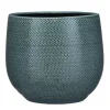 Mica Decorations Bloempot - midnight blauw - keramiek - 25 x 20 cm