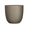 Mica Decorations Bloempot - taupe - keramiek - D12 x H11 cm