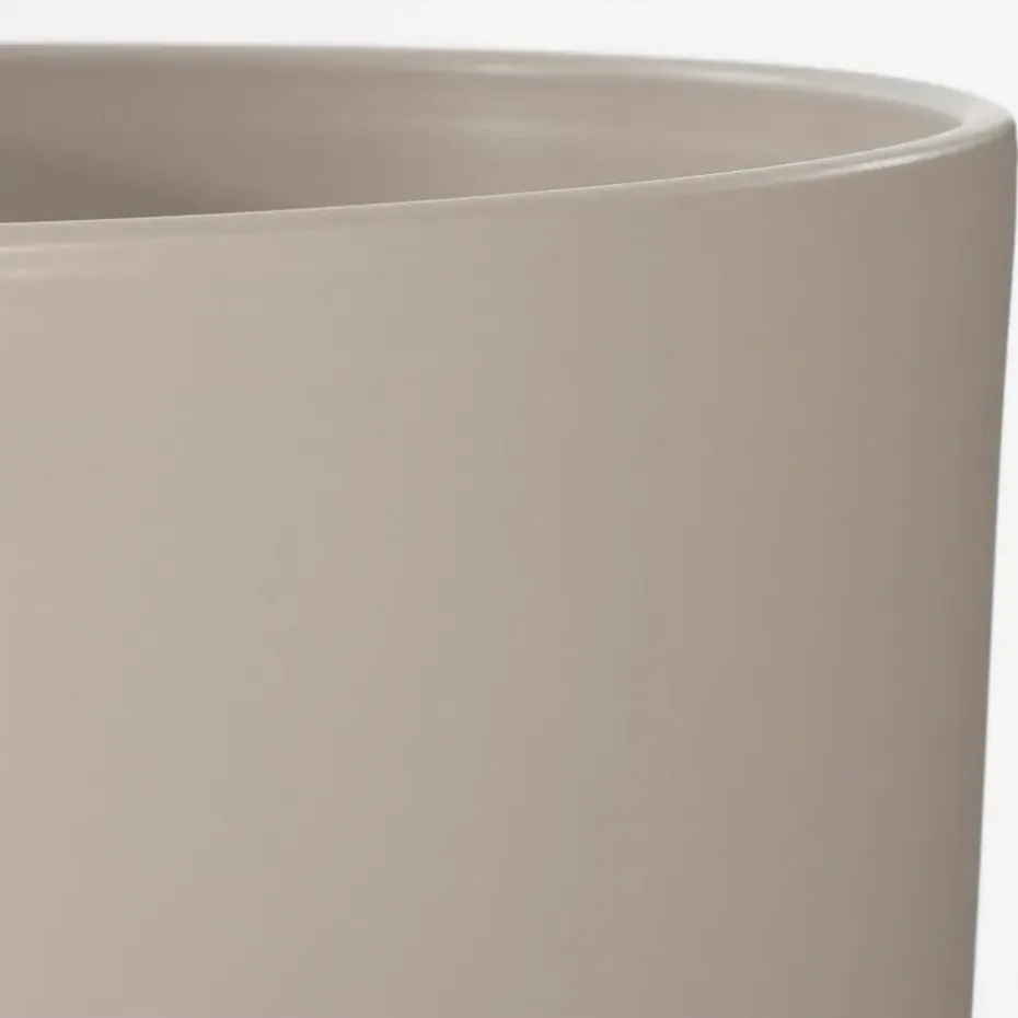 Mica Decorations Bloempot - taupe - keramiek - D12 x H11 cm
