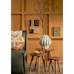 Mica Decorations Bold Bijzettafel - Ø40 cm - Gerecycled Hout - Bruin