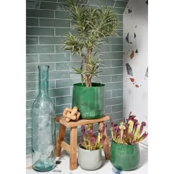 Mica Decorations Bold Houten Krukje - L38 cm - Gerecycled Hout