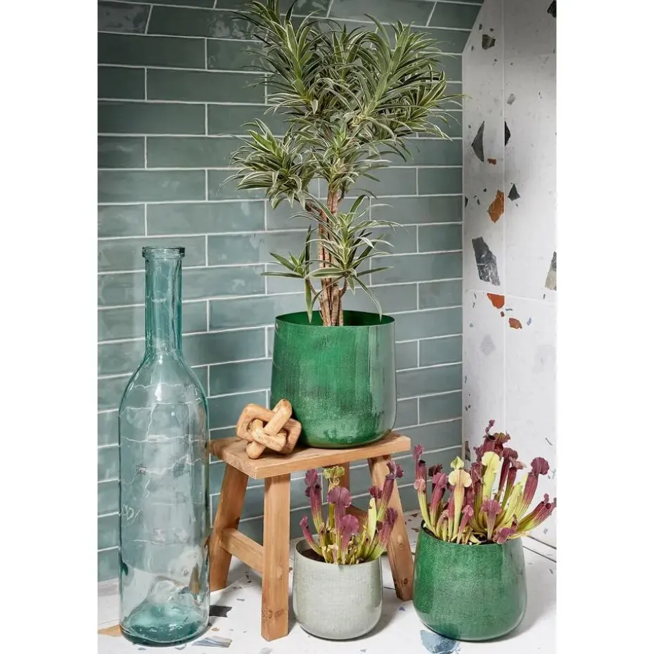 Mica Decorations Bold Houten Krukje - L38 cm - Gerecycled Hout
