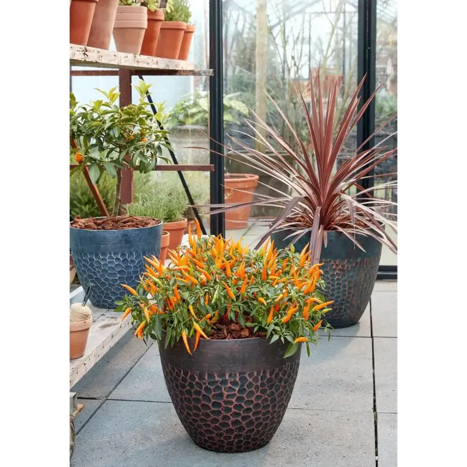 Mica Decorations Bravo Bloempot - H26 x Ø30,5 cm - Groen
