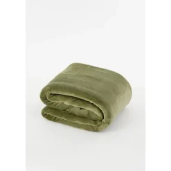 Mica Decorations Bronte Fleece Plaid - L200 x B150 cm - Lichtgroen