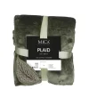 Mica Decorations Bronte Fleece Plaid - L200 x B150 cm - Donkergroen