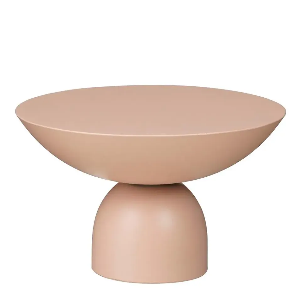 Mica Decorations Celise Bijzettafel - H28 x Ø47 cm - Metaal - Roze