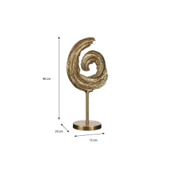 Mica Decorations Curla Woondecoratie - L23 x B15 x H46 cm - Goud